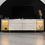 Hanah Home Zenith - Soporte para TV Travertino y Oro